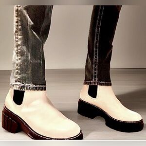 🖤GIANNI BINI🖤 (RIDLIEGH) LEATHER PUNK CHUNKY LUG SOLE CHELSEA ANKLE BOOTS NWOB